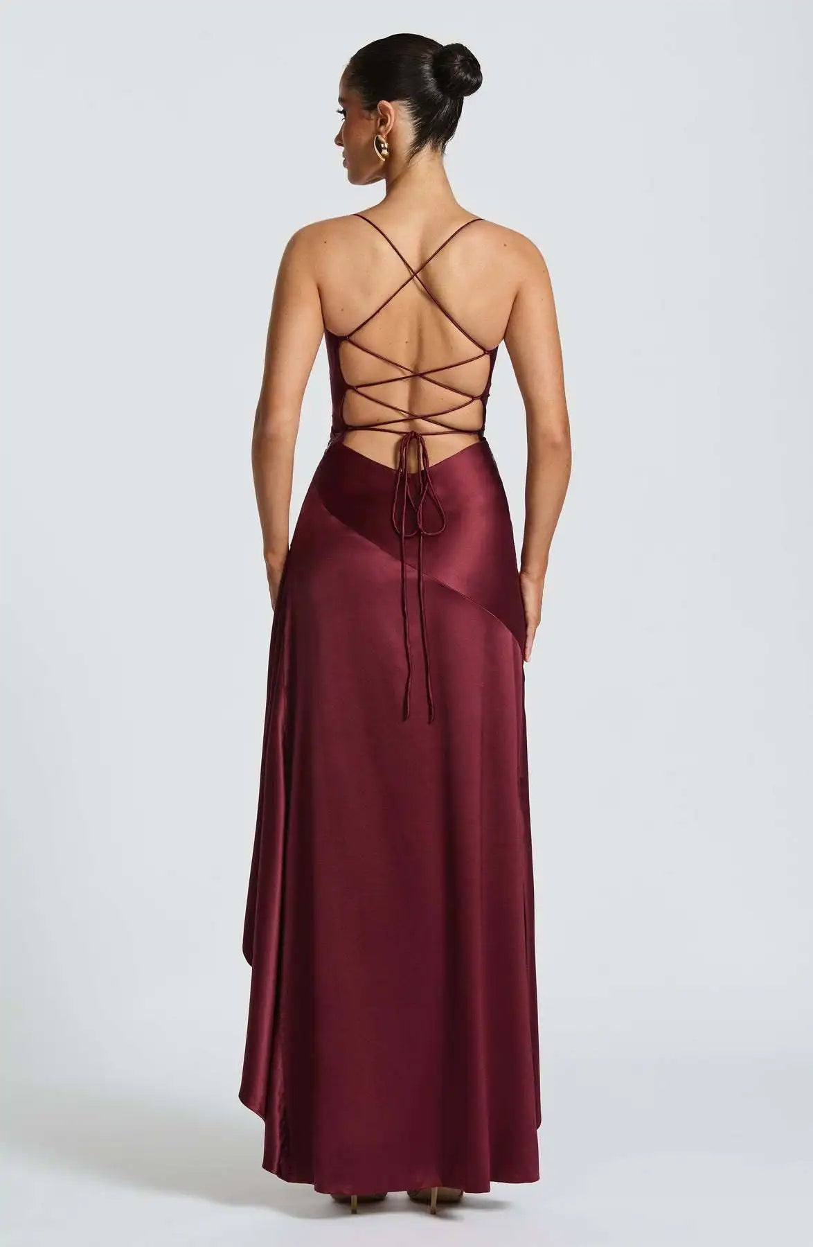 שמלת מקסי סאטן דגם Sienna