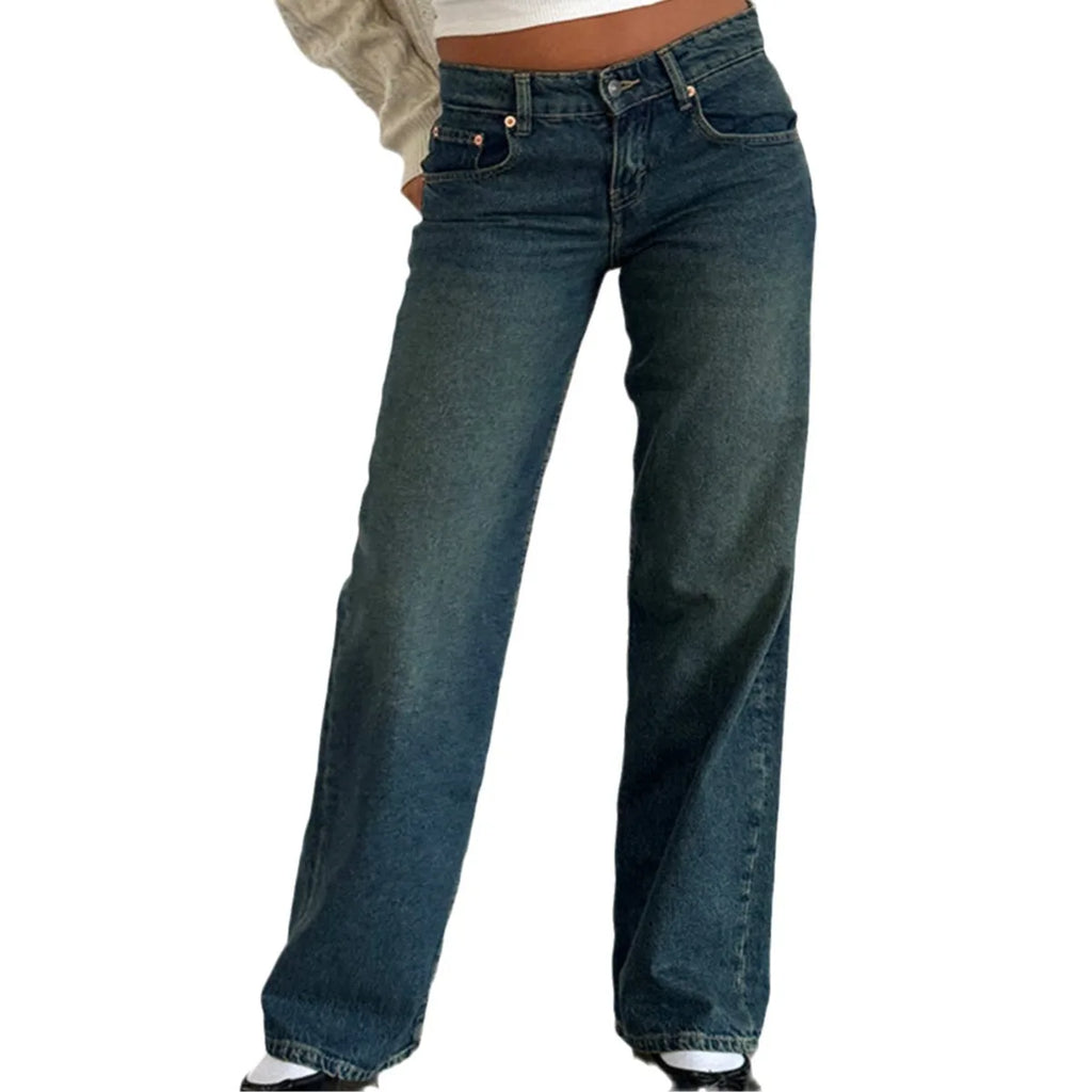 ג׳ינס ישר גזרה נמוכה דגם Juliette