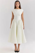 שמלת מידי אצילית עם חצאית נפוחה דגם Flora